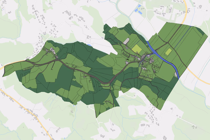 Kartenvorschau des Bodenverbrauchs der KG Mitterdorf