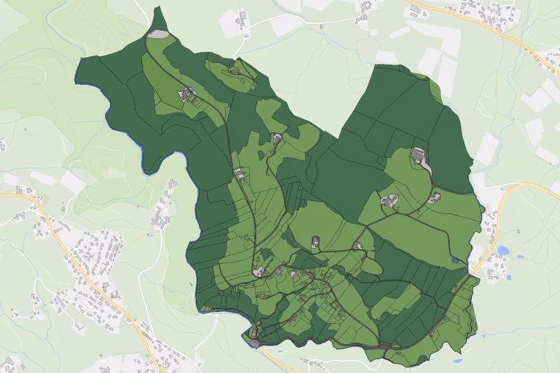 Kartenvorschau des Bodenverbrauchs der KG Mortantsch