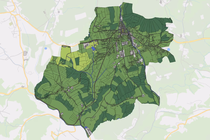 Kartenvorschau des Bodenverbrauchs der KG Passail