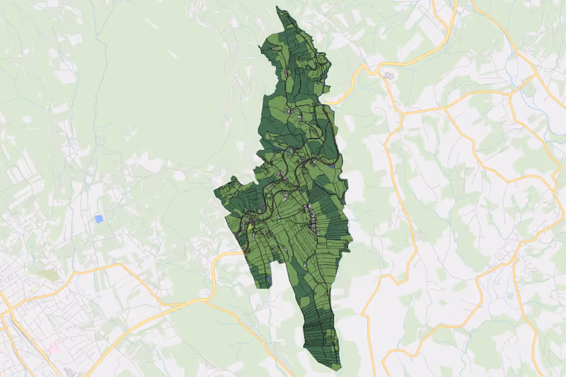 Kartenvorschau des Bodenverbrauchs der KG Peesen