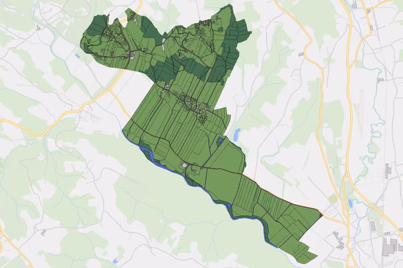 Kartenvorschau des Bodenverbrauchs der KG Pichl