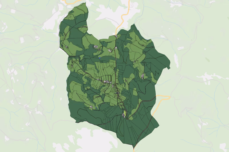 Kartenvorschau des Bodenverbrauchs der KG Plenzengreith