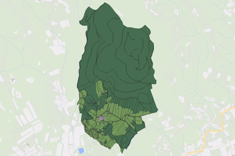 Kartenvorschau des Bodenverbrauchs der KG Raas