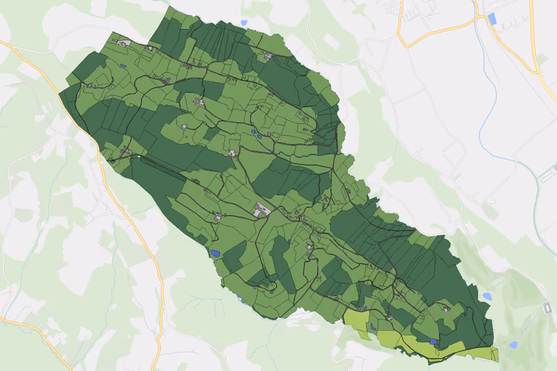 Kartenvorschau des Bodenverbrauchs der KG Wolfsgruben bei St. Ruprecht