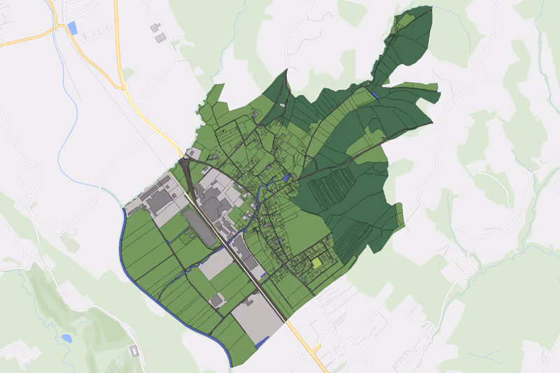 Kartenvorschau des Bodenverbrauchs der KG Wollsdorf