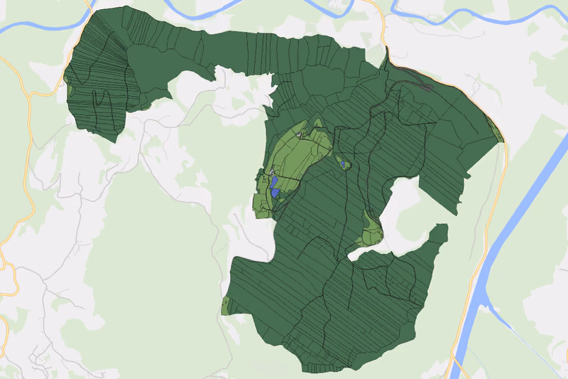 Kartenvorschau des Bodenverbrauchs der KG Berg