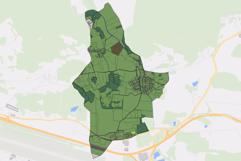Kartenvorschau des Bodenverbrauchs der KG Blasendorf