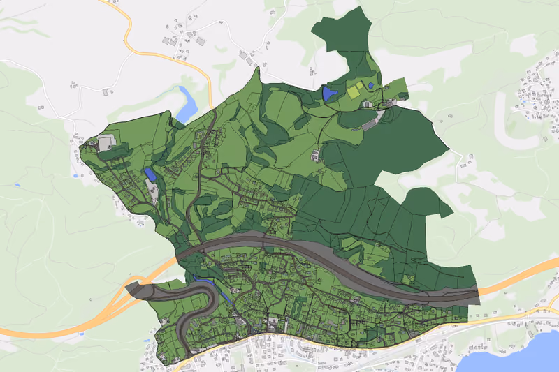Kartenvorschau des Bodenverbrauchs der KG Drasing