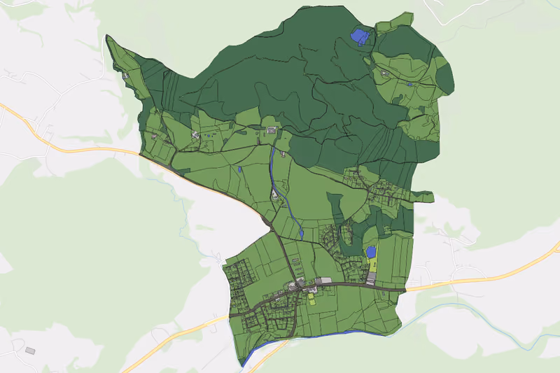 Kartenvorschau des Bodenverbrauchs der KG Freudenberg