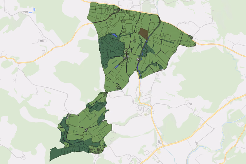 Kartenvorschau des Bodenverbrauchs der KG Gammersdorf