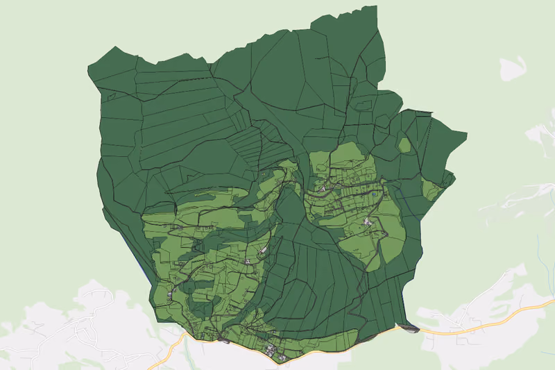Kartenvorschau des Bodenverbrauchs der KG Großkleinberg