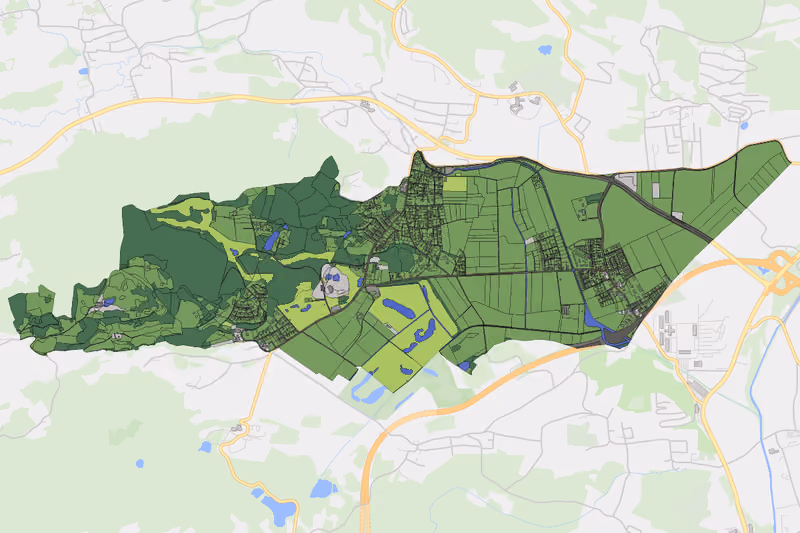 Kartenvorschau des Bodenverbrauchs der KG Lendorf