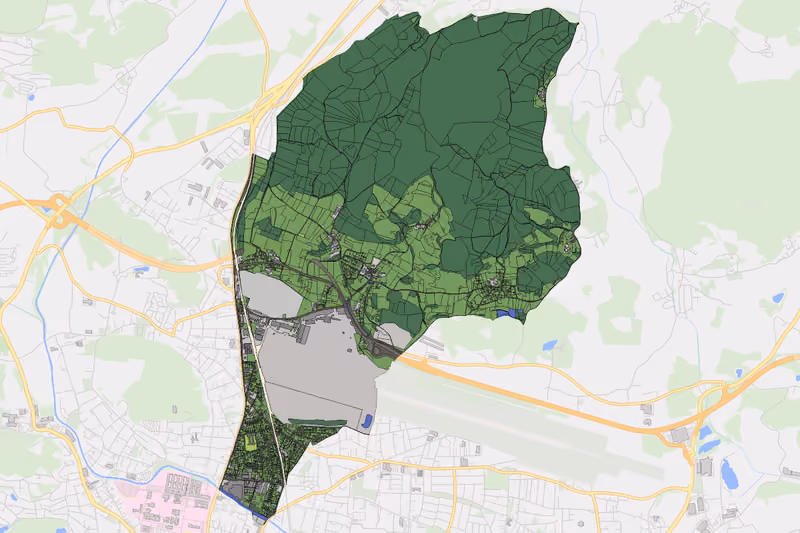 Kartenvorschau des Bodenverbrauchs der KG Marolla