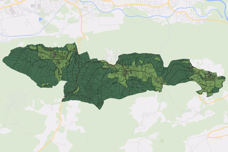 Kartenvorschau des Bodenverbrauchs der KG Radsberg