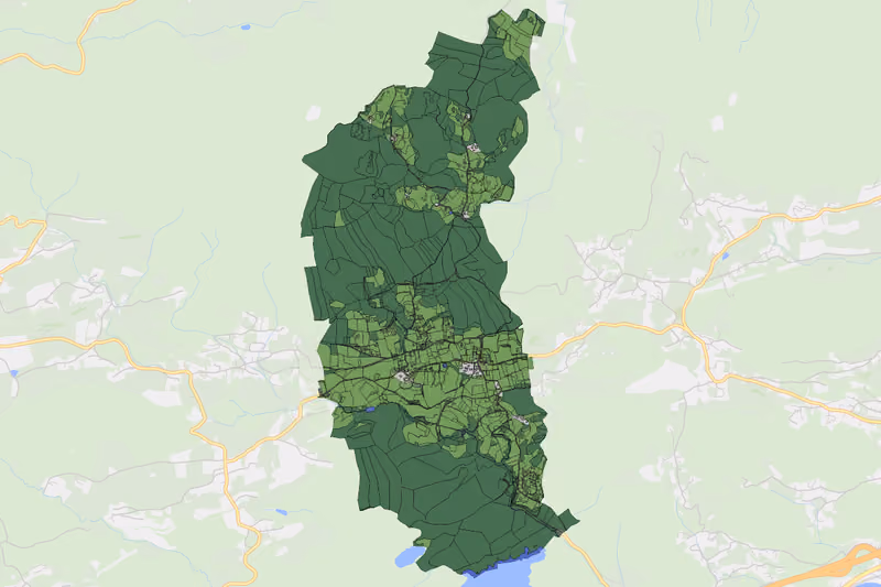 Kartenvorschau des Bodenverbrauchs der KG Trabenig-Ebenfeld
