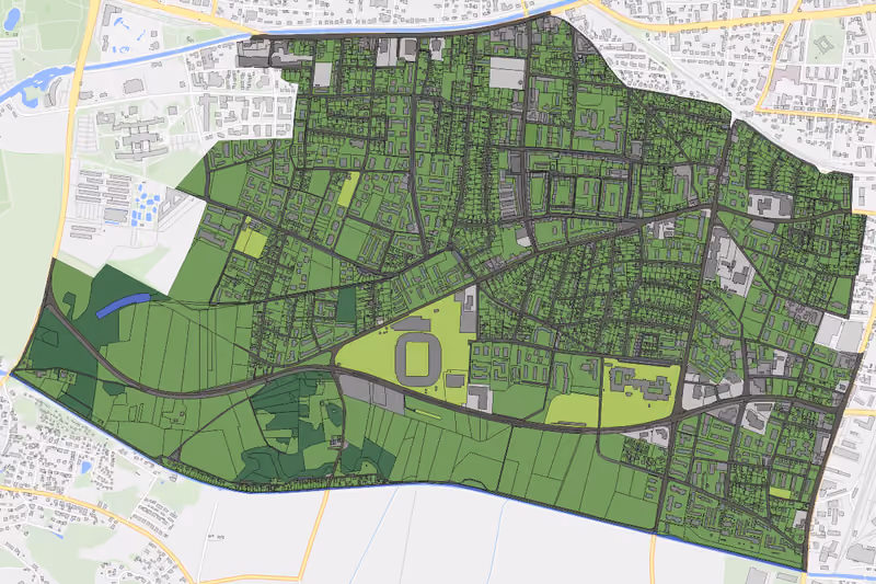 Kartenvorschau des Bodenverbrauchs der KG Waidmannsdorf