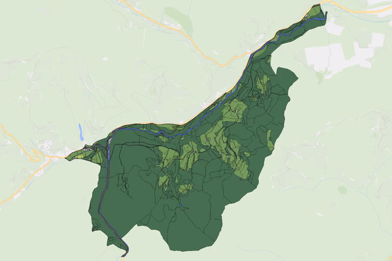 Kartenvorschau des Bodenverbrauchs der KG Albeck
