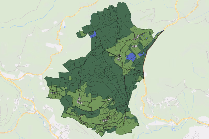 Kartenvorschau des Bodenverbrauchs der KG Dragelsberg