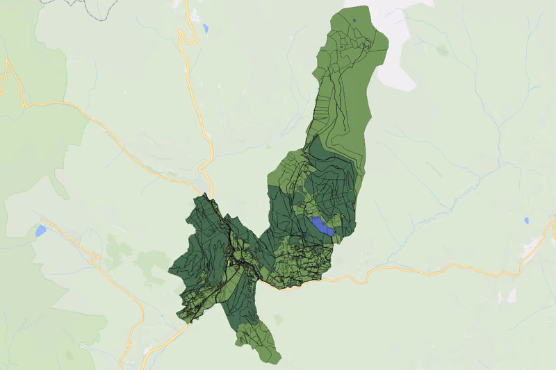 Kartenvorschau des Bodenverbrauchs der KG Ebene Reichenau