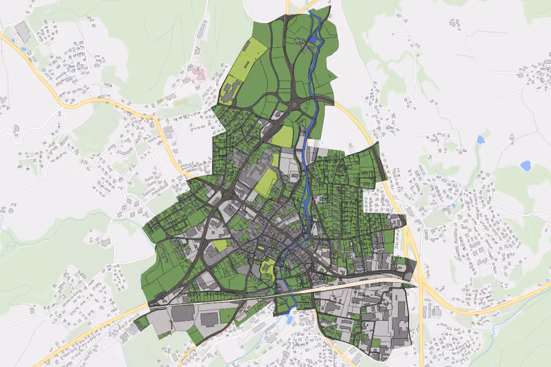 Kartenvorschau des Bodenverbrauchs der KG Feldkirchen
