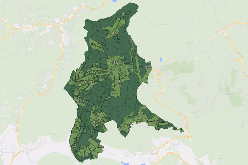 Kartenvorschau des Bodenverbrauchs der KG Hafenberg