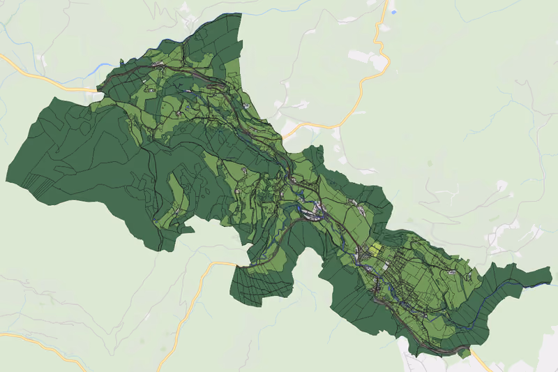 Kartenvorschau des Bodenverbrauchs der KG Himmelberg
