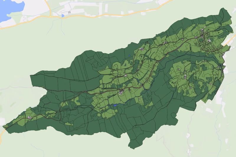 Kartenvorschau des Bodenverbrauchs der KG Pernegg