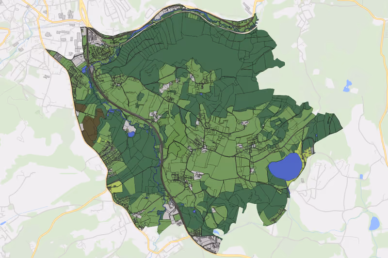 Kartenvorschau des Bodenverbrauchs der KG Sittich