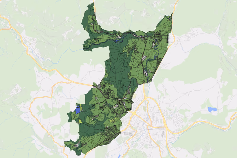 Kartenvorschau des Bodenverbrauchs der KG Waiern