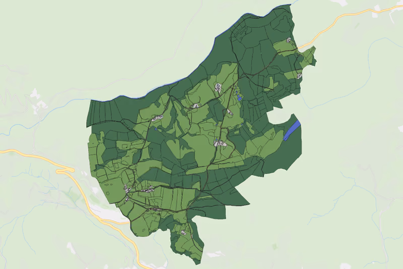 Kartenvorschau des Bodenverbrauchs der KG Zedlitzberg