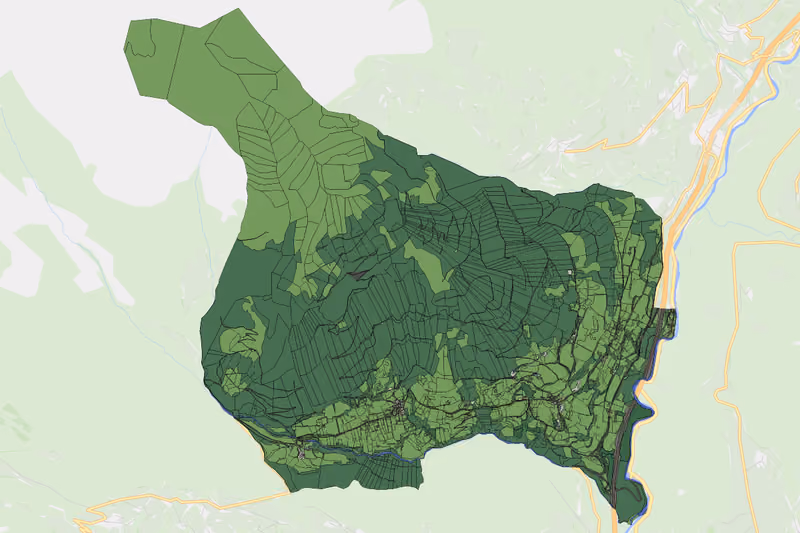Kartenvorschau des Bodenverbrauchs der KG Altersberg