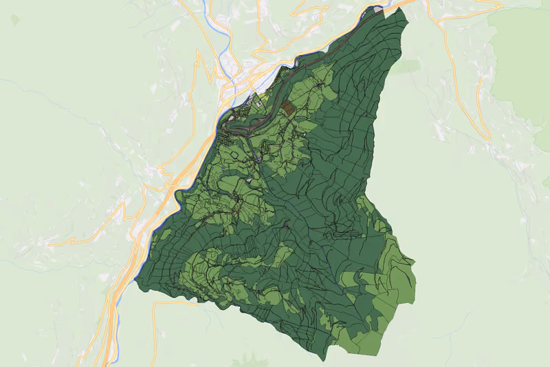 Kartenvorschau des Bodenverbrauchs der KG Landfraß