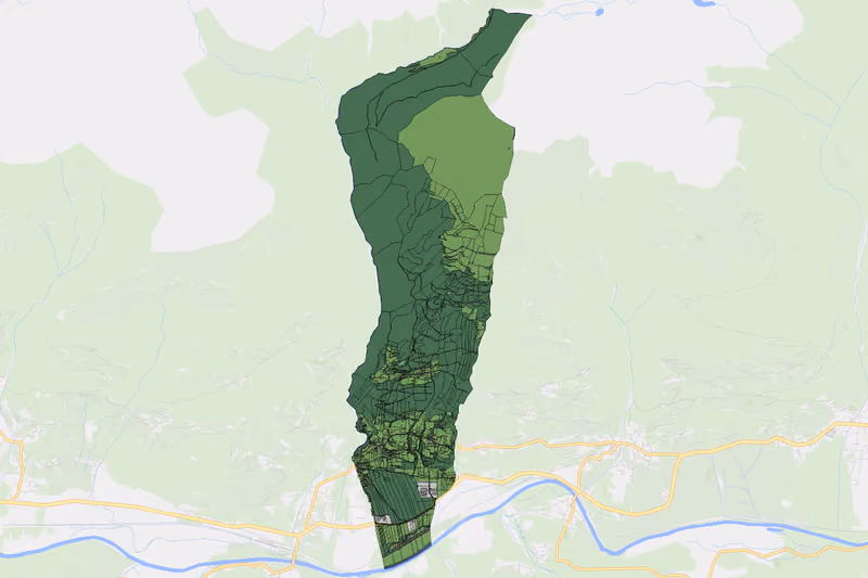 Kartenvorschau des Bodenverbrauchs der KG Draßnitzdorf