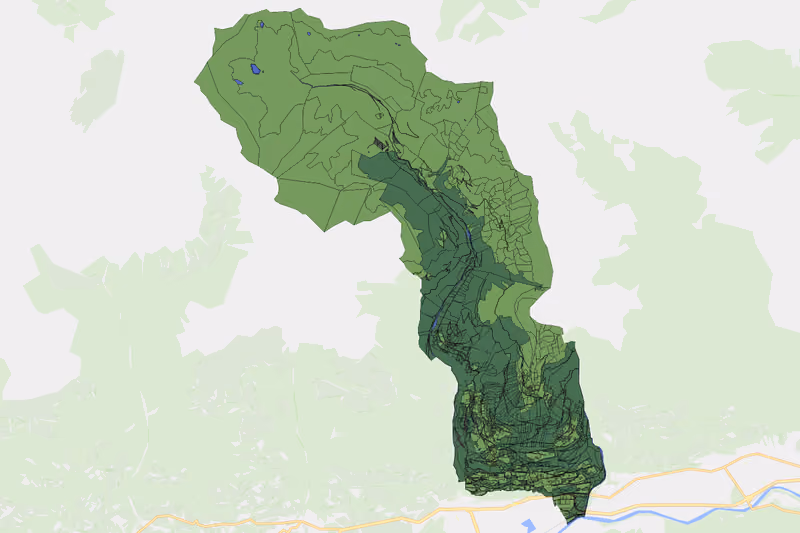 Kartenvorschau des Bodenverbrauchs der KG Kerschbaum