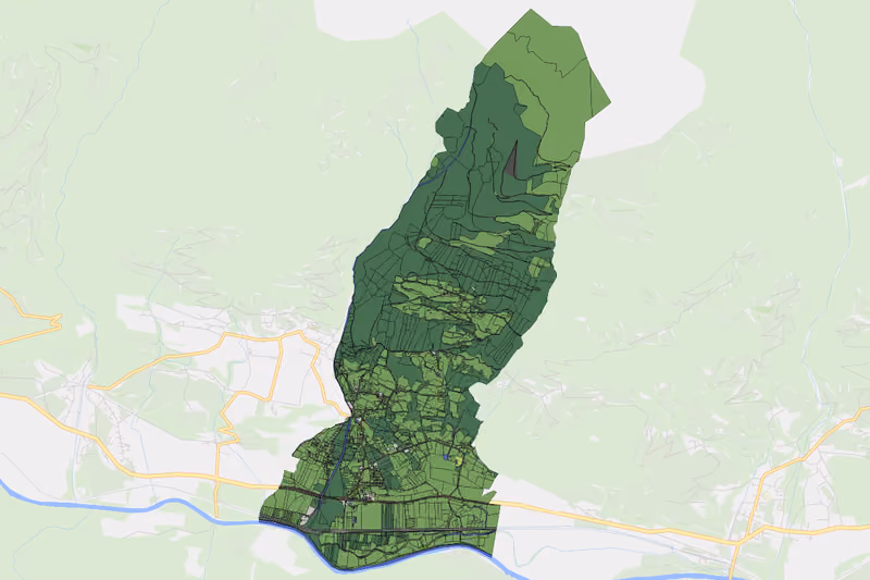 Kartenvorschau des Bodenverbrauchs der KG Rittersdorf
