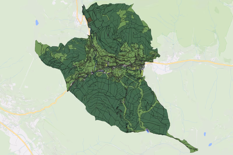 Kartenvorschau des Bodenverbrauchs der KG Kleinkirchheim