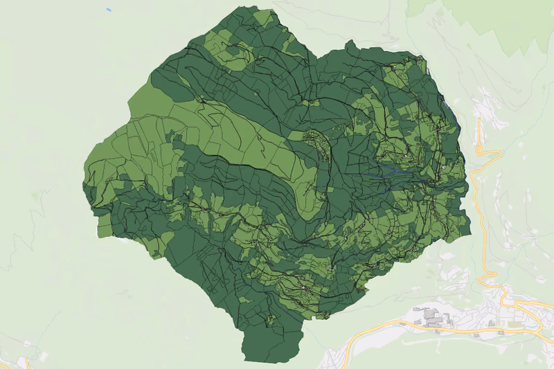 Kartenvorschau des Bodenverbrauchs der KG Laufenberg
