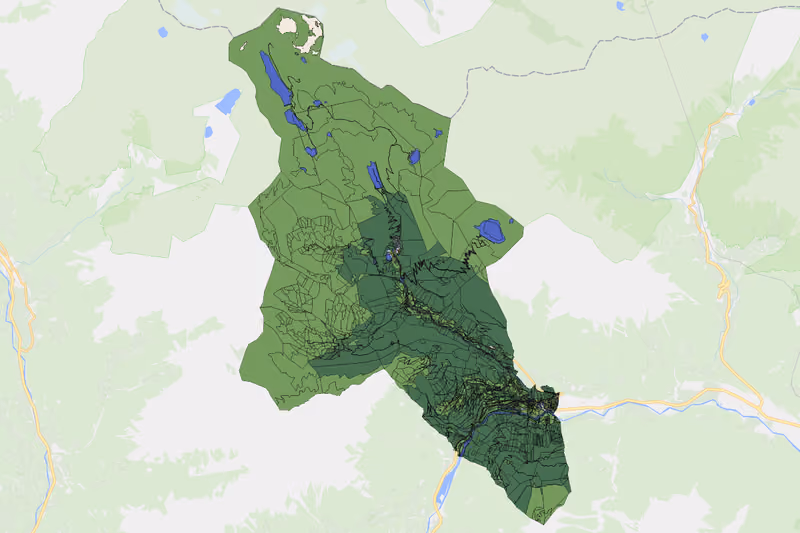 Kartenvorschau des Bodenverbrauchs der KG Fragant