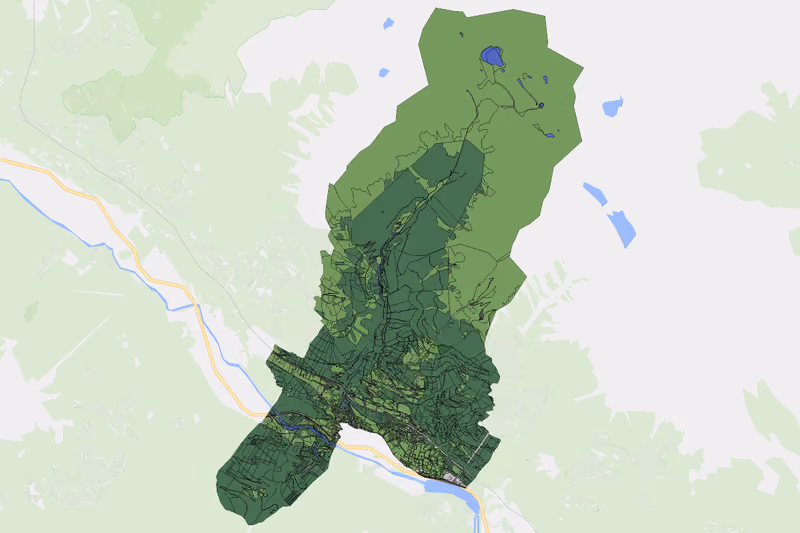 Kartenvorschau des Bodenverbrauchs der KG Zandlach