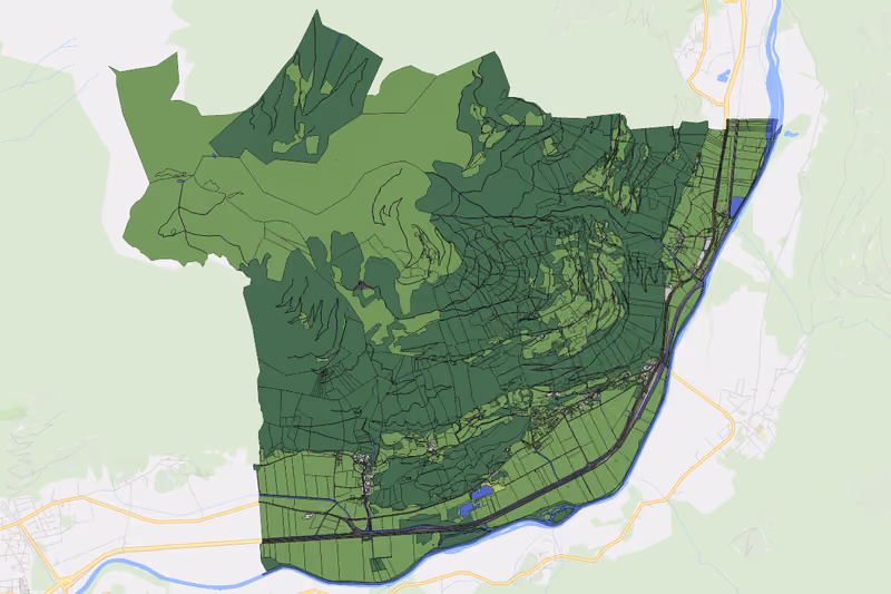 Kartenvorschau des Bodenverbrauchs der KG Blaßnig