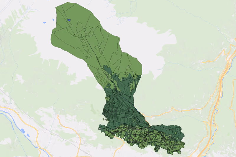 Kartenvorschau des Bodenverbrauchs der KG Hühnersberg