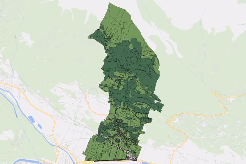 Kartenvorschau des Bodenverbrauchs der KG Pusarnitz