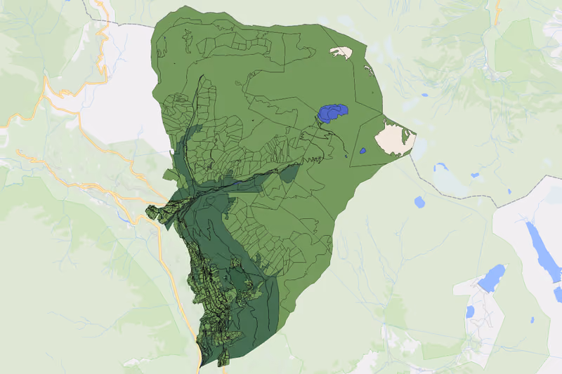 Kartenvorschau des Bodenverbrauchs der KG Apriach