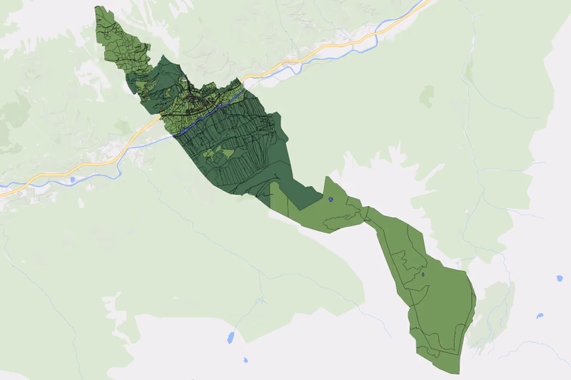 Kartenvorschau des Bodenverbrauchs der KG Tressdorf