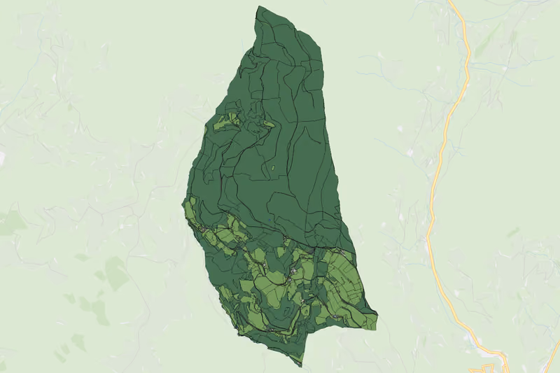 Kartenvorschau des Bodenverbrauchs der KG Bairberg