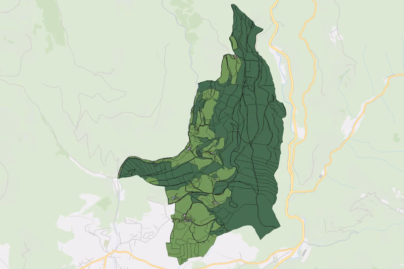 Kartenvorschau des Bodenverbrauchs der KG Deinsberg