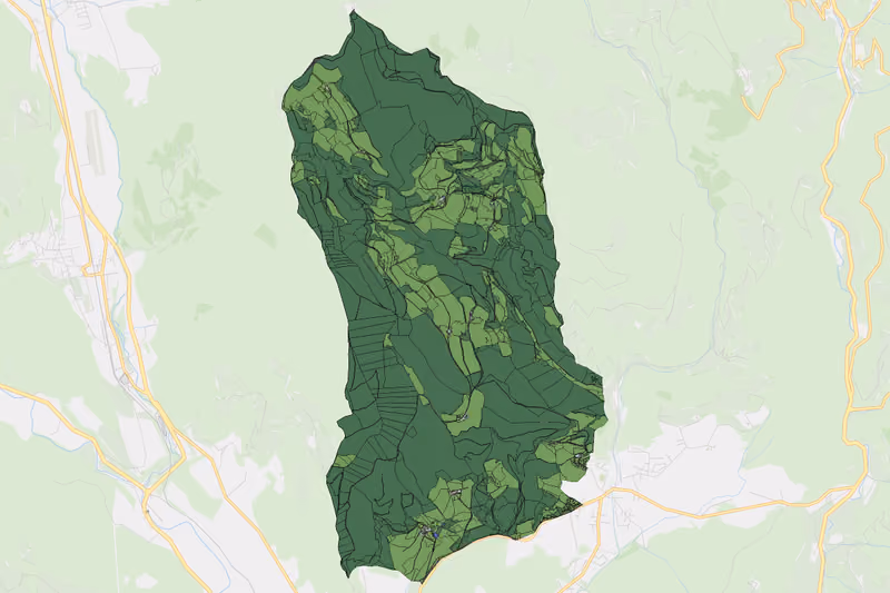 Kartenvorschau des Bodenverbrauchs der KG Guttaringberg