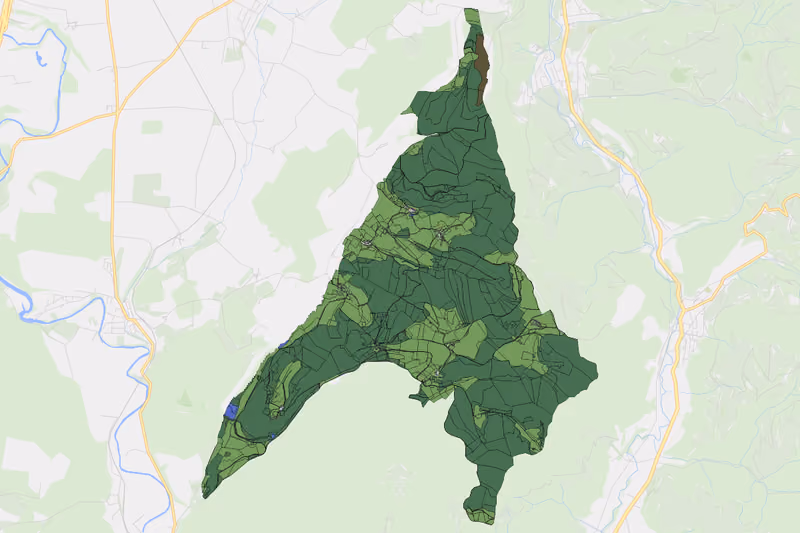 Kartenvorschau des Bodenverbrauchs der KG Mannsberg