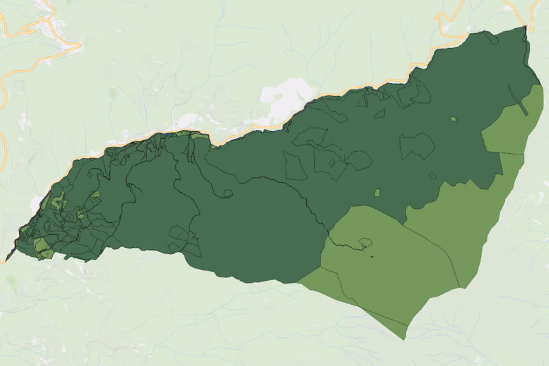 Kartenvorschau des Bodenverbrauchs der KG Hinterberg