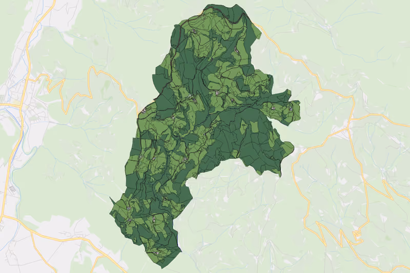 Kartenvorschau des Bodenverbrauchs der KG Johannserberg